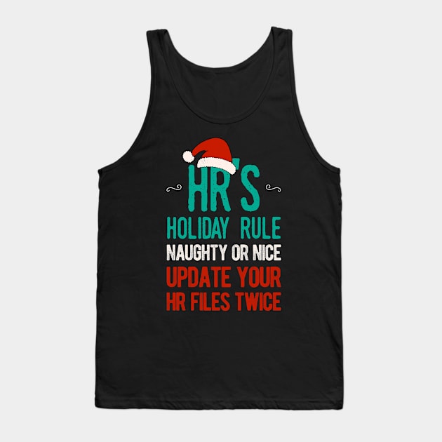 Human Resources Christmas Tank Top by Crea8Expressions